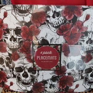 Halloween Skull Washable Placemats Set Of 4